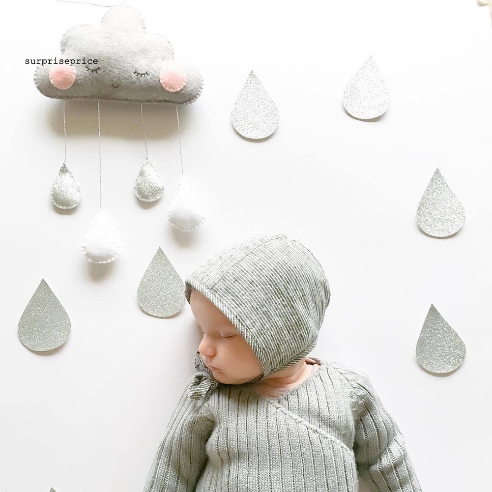SPP_Nordic Cloud Raindrop Hanging Ornament Baby Bed Tent Pendant Kids Room Decor