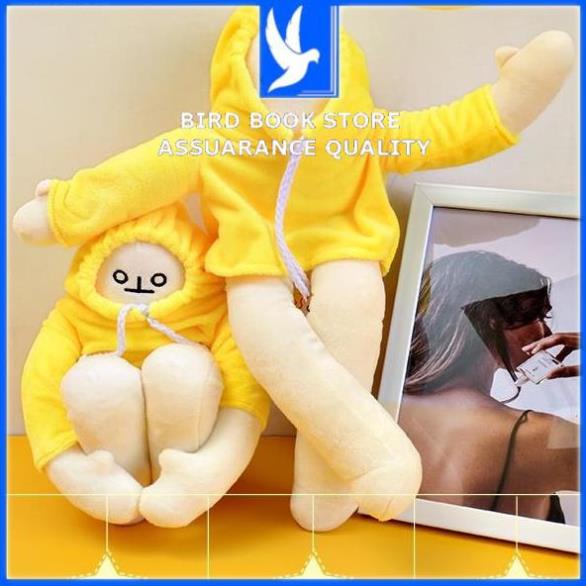 Gấu bông mini Người Chuối Trầm Cảm-Banana Man Bông Cô Đơn Tạo Nhiều Kiểu Dáng Bird book