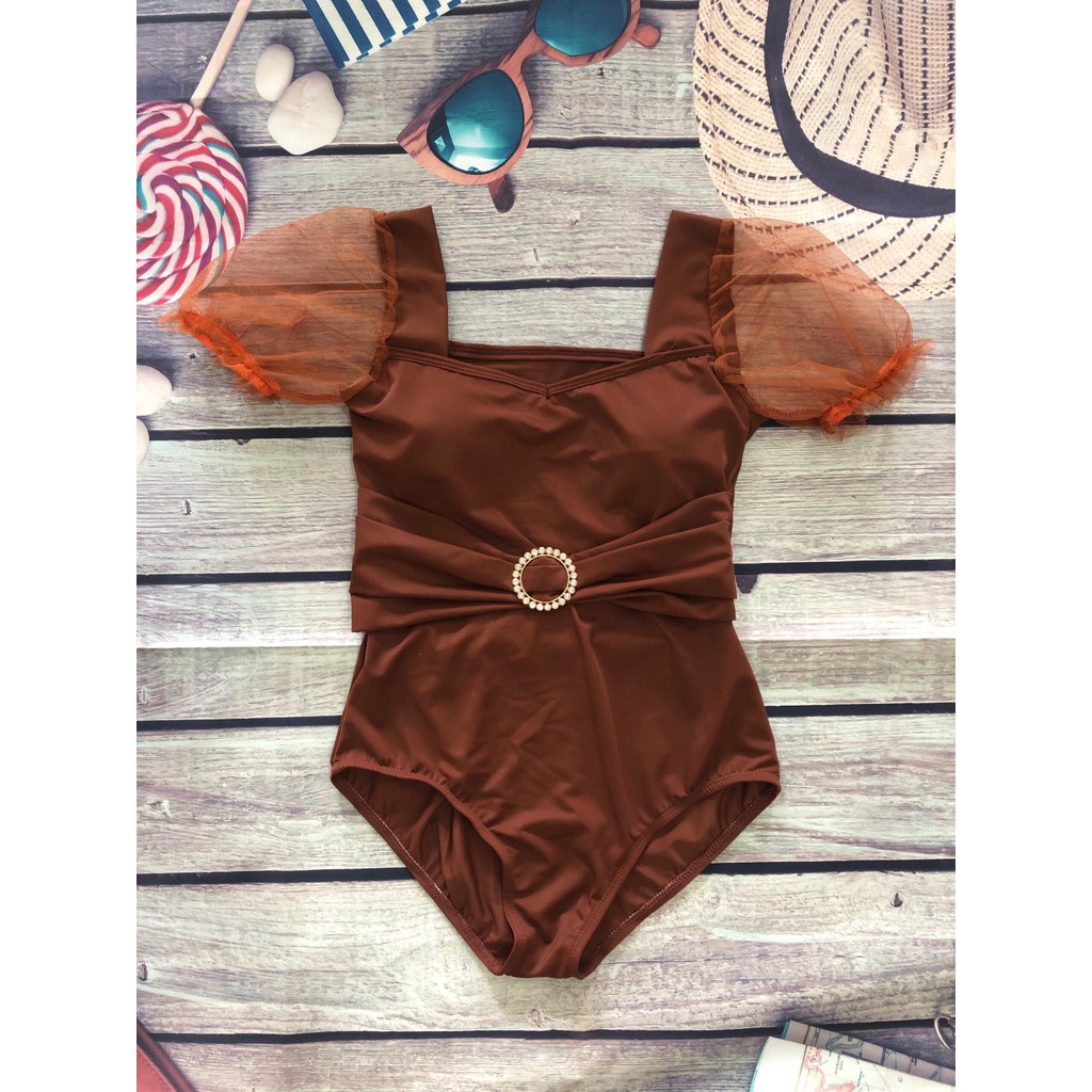 Bikini, Đồ Bơi Đi Biển Một Mảnh Liền Thân Phối Ren Tay Cá Tính OZERI MS324 | BigBuy360 - bigbuy360.vn