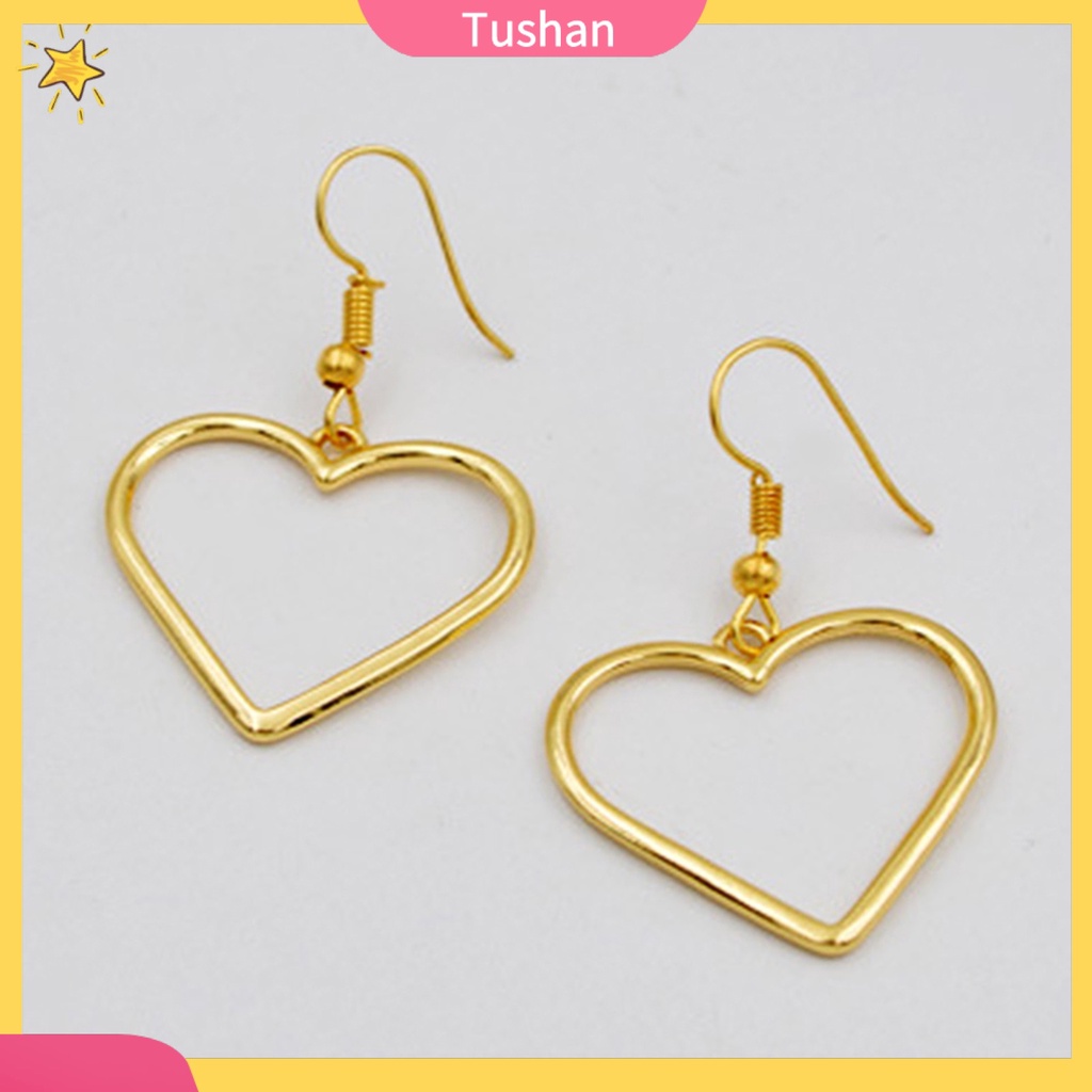 Hoa tai dáng dài hình trái tim xinh xắn cho nữ