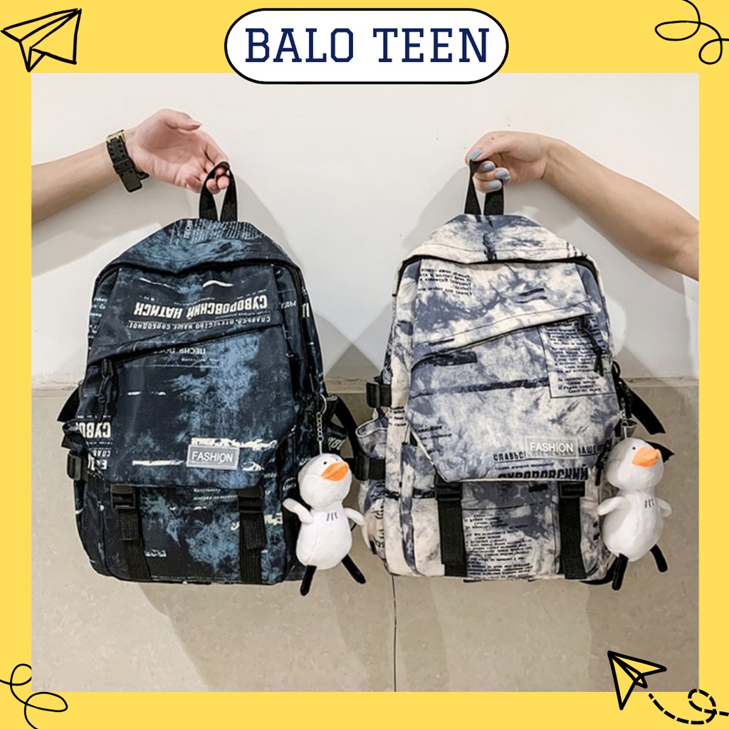 BALO ULZZANG TEEN THỜI TRANG THỂ THAO - TÚI CẶP XÁCH ĐI HỌC UNISEX CHO NAM - NỮ HOT TREND MÀU VỆN