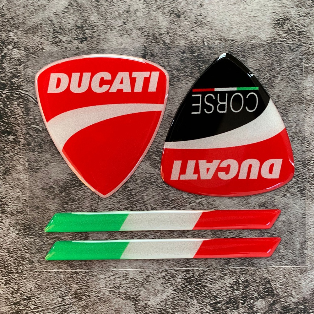 Miếng Dán Phản Quang 3D Bằng Da Nylon Chống Thấm Nước Trang Trí Xe Mô Tô DUCATI