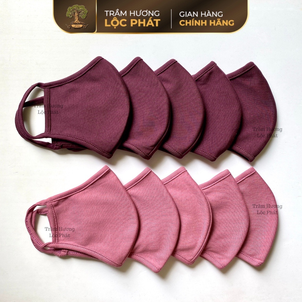 Khẩu Trang Vải Nam Nữ Nhiều Màu Cotton Nhật Cao Cấp Chống Nắng Ngăn Tia UV Thoáng Mát Mềm Mại 10 cái