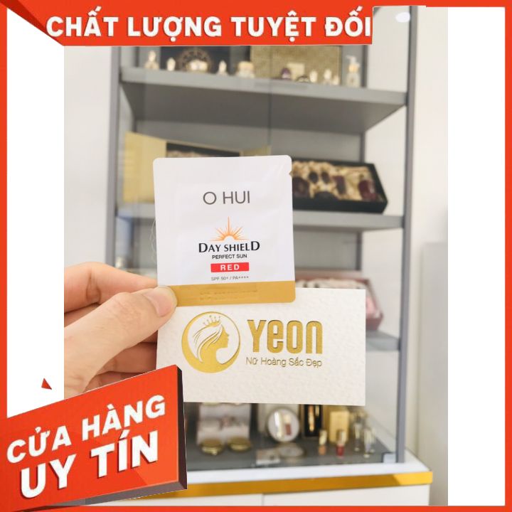 Gói Kem chống nắng Ohui Perfect Sun Pro Red SPF 50+/ PA+++ 1ml_𝐘𝐄𝐎𝐍 𝐋𝐔𝐗𝐔𝐑𝐘 𝐂𝐎𝐒𝐌𝐄𝐓𝐈𝐂𝐒