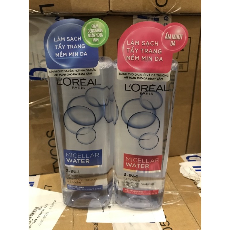 NƯỚC TẨY TRANG L'OREAL 3IN1 MICELLAR WATER 400ML