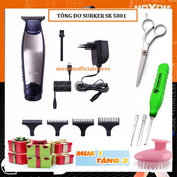 Tông đơ chấn viền SURKER SK-5801/Tăng đơ cắt tóc/Máy cạo râu/Tông đơ cắt tóc (moxomo)