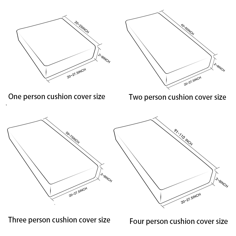 Vỏ Bọc Đệm Ngồi Ghế Sofa 1/2/3/4 Chỗ Trang Trí Nội Thất Nhiều Màu Sắc Tùy Chọn