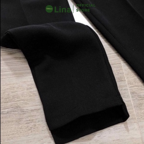 Quần Baggy Kaki Nữ Công Sở Quần Tây Lệch Gấu Cao Cấp LINA STORE 001