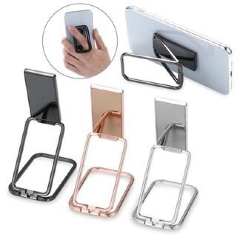 Giá Đỡ Điện Thoại Gấp Gọn Dán Lưng ❤FREESHIP❤ Kệ Điện Thoại Bằng Kim Loại Hình Vuông. Từ Tính, Tiện Dụng