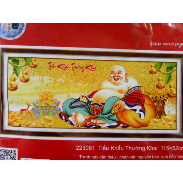 Tranh thêu 3d phật di lạc 223081