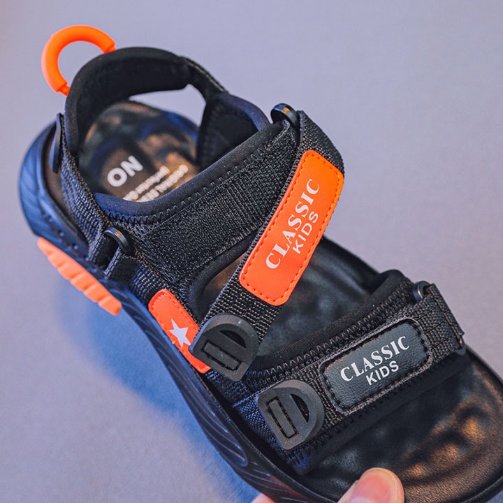 Giày sandal cho bé trai từ 3-12 tuổi màu đen nhẹ êm SA15(form nhỏ)