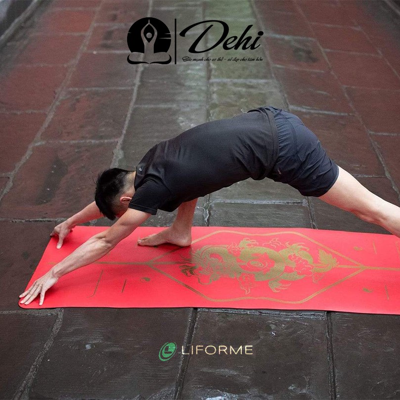 Thảm tập Yoga Chính Hãng LIFORME bản Special đỏ - YOGA DEHI