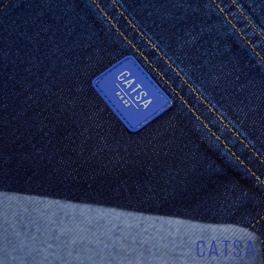 Quần jean nam basic cao cấp CATSA QDT003 với form dáng straight loose fit hàng cao cấp