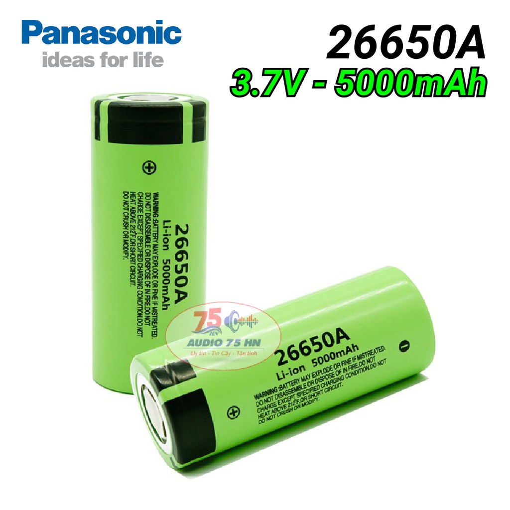 Cell Pin Sạc Panasonic NCR26650A (Pin 26650A) Dung Lượng 5000 mAh xả 10A - Made In Japan