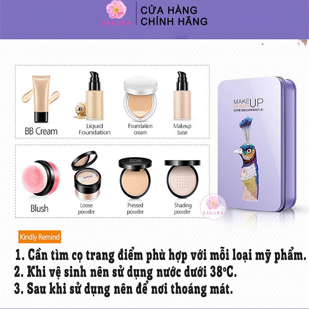 Cọ trang điểm nội địa trung 7 món BIOAQUA đầy đủ chi tiết cho người mới bắt đầu SAKURA