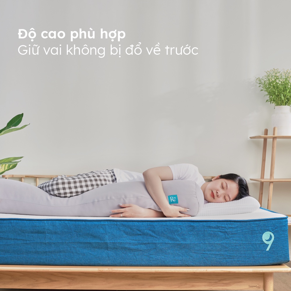 Gối Ôm Foam Ru9 Chiều Dài Khoa Học, Thiết Kế Giữ Ấm Bụng Giúp Ngủ Ngon - 20cm x 115cm