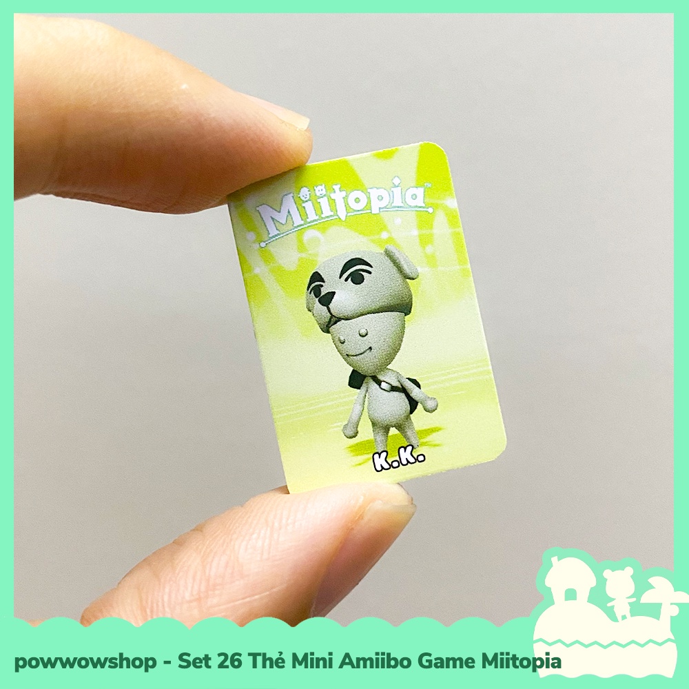 [Sẵn VN - Hỏa Tốc] Set 26 Thẻ Mini Amiibo Card Size Nhỏ Cho Game Miitopia Nintendo Switch / Lite / Oled