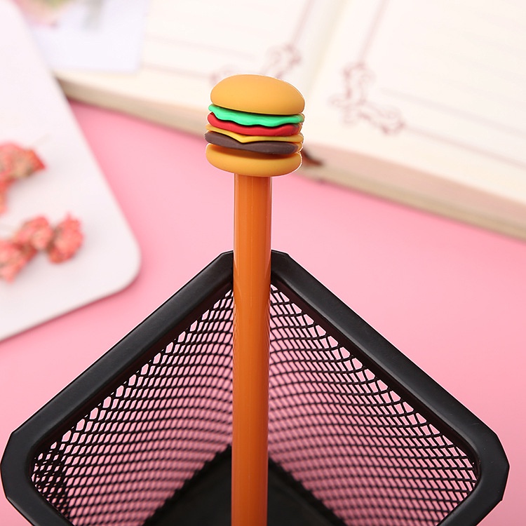 Bút Mực Gel Hình Khoai Tây Chiên/ Burger/Kem Dễ Thương Sáng Tạo Cho Học Sinh/Văn Phòng
