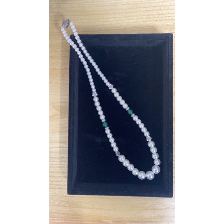 Dây chuyền hạt trai mix charm bạc