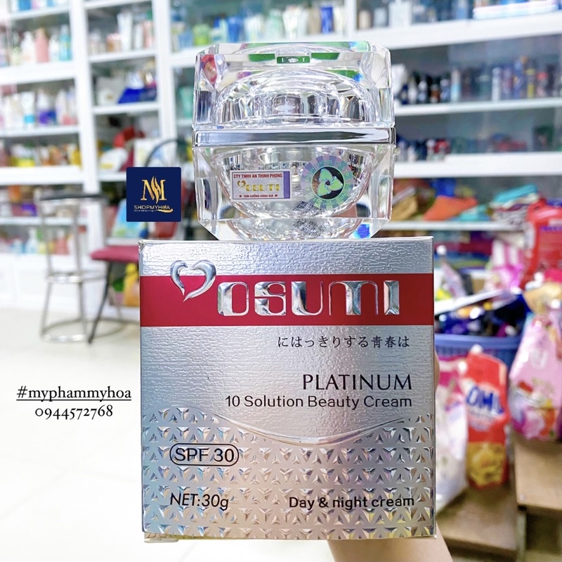 Kem Osumi Platinum 10 Tác Dụng Dưỡng Trắng Da Giảm Thâm N.ám - kem osumi bạc