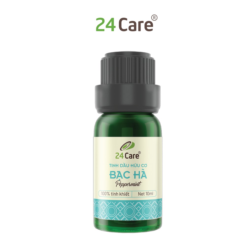 [MUA 1 TẶNG 1] Tinh dầu Bạc Hà 24Care nguồn gốc thiên nhiên, thơm phòng 10ml