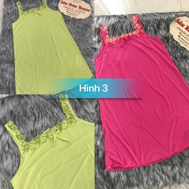 Đầm ngủ thun lạnh sz 40-55kg ( nhiều mẫu)