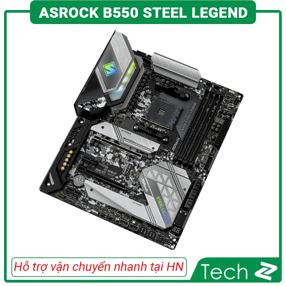 Mainboard ASROCK B550 STEEL LEGEND (AMD B550, Socket AM4, ATX, 4 khe RAM DDR4) | BigBuy360 - bigbuy360.vn