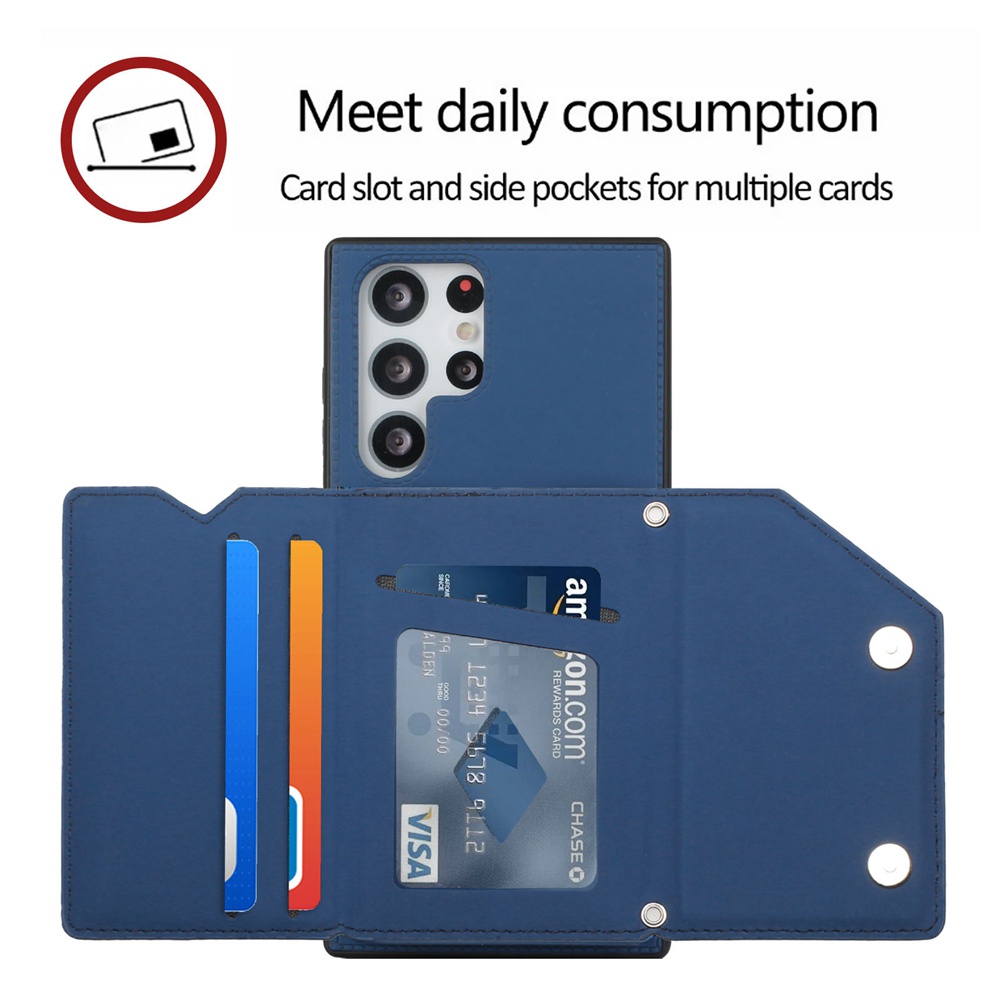 Bao Da Điện Thoại Dạng Ví Nắp Gập Từ Tính Có Ngăn Đựng Thẻ Cho Samsung Galaxy S22 Ultra S21 FE S22+ S21 Note 20