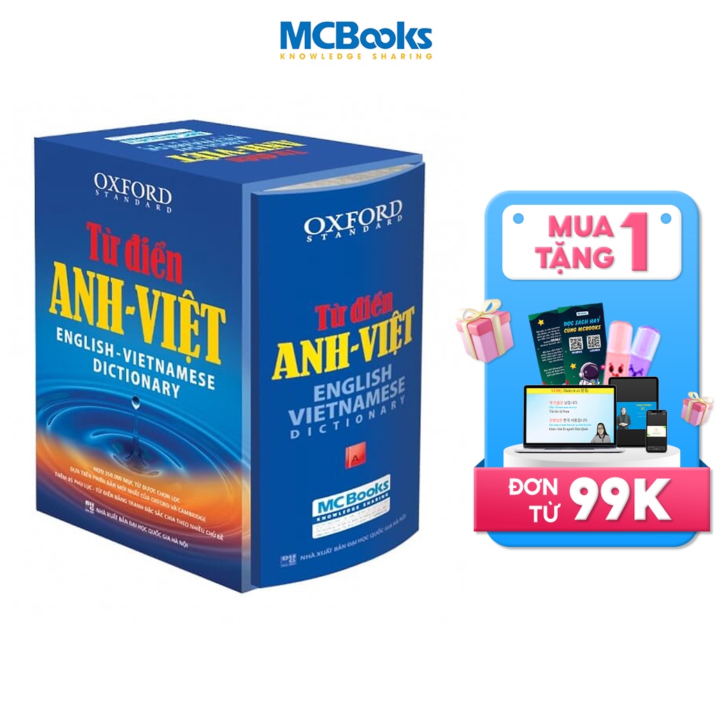 Sách - Từ Điển Anh Việt Phiên Bản Bìa Xanh Cứng - Giải Nghĩa Đầy Đủ Ví Dụ Phong Phú