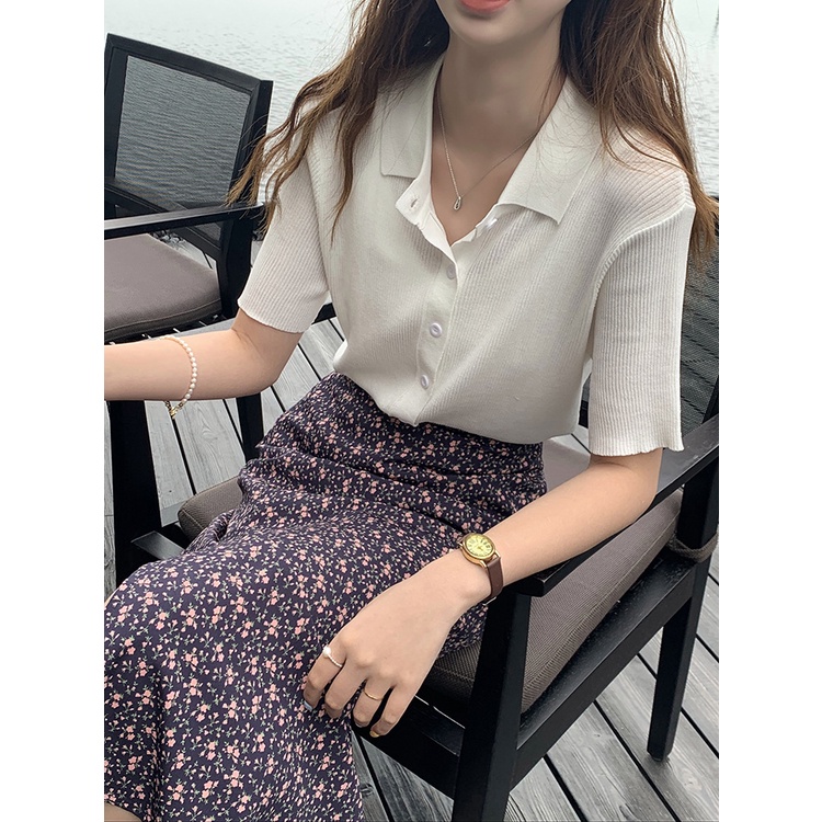 Chân váy Midi Dài Voan hoa Xẻ tà Thanh lịch Lưng cao Form chữ A Mùa Hè Ulzzang Hàn Quốc Váy Dài Midi Cạp cao Thời trang | BigBuy360 - bigbuy360.vn