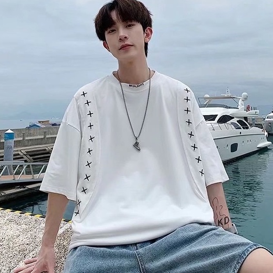 Áo Thun Nam Tay Ngắn In Chữ X Đơn Giản Thời Trang Hàn Quốc Cho Cặp Đôi Fashion Áo Phông Nam Unisex Bigsize Áo Phông Rộng Nữ
