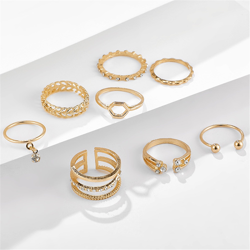 Set 8 Nhẫn Đeo Khớp Ngón Tay Thời Trang Cho Nữ