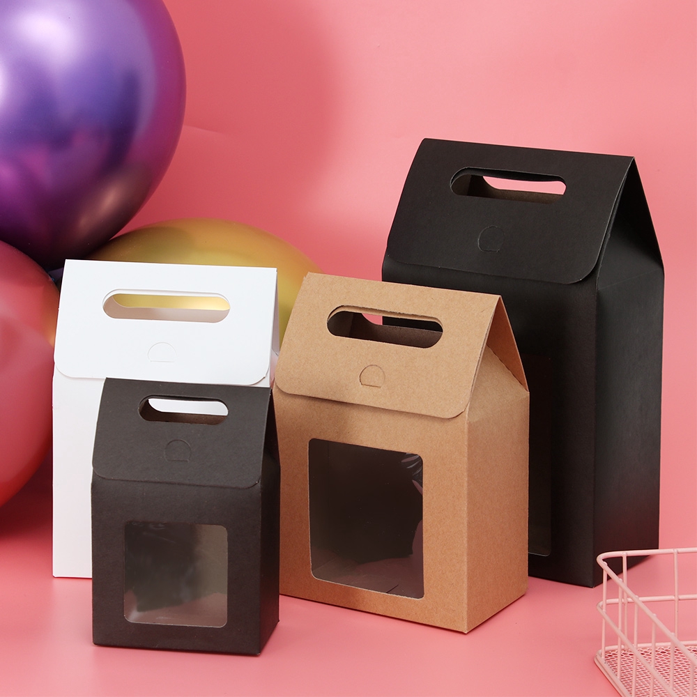 Bộ 6 túi giấy kraft đựng quà tặng kiểu dáng cổ điển chất lượng cao