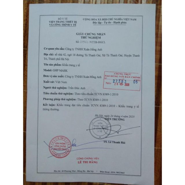 KHẨU TRANG Y TẾ KHÁNG KHUẨN 4 LỚP