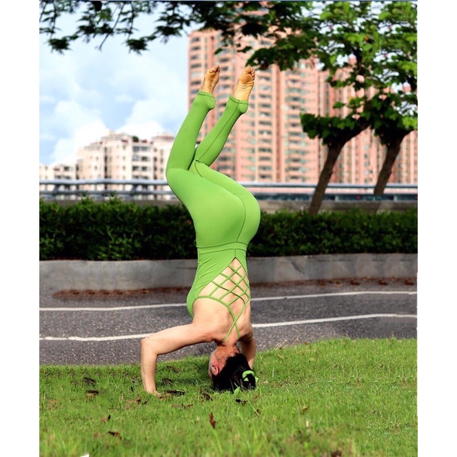 Bộ Jumpsuit Yoga Gym Lưng Đan Dây J55
