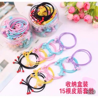 Sỉ 10 dây cột tóc đính hạt sắc màu