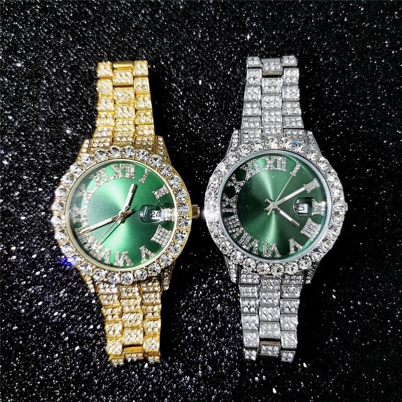 COMBO ĐỒNG HỒ DÂY CHUYỀN VÒNG TAY NAM NỮ ĐÍNH ĐÁ SIÊU CẤP DZG - CW