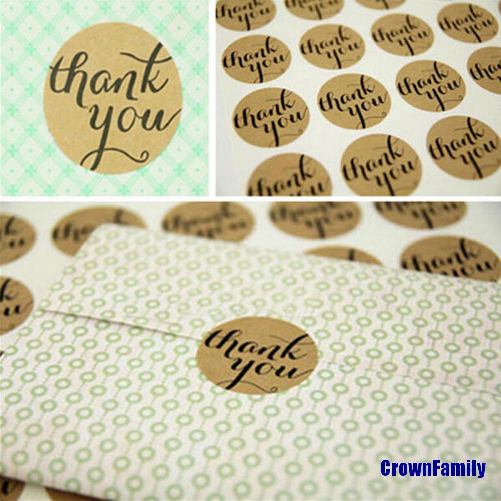 Set 12 Nhãn Dán Chữ Thank You Trang Trí Gói Hàng