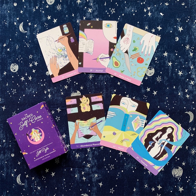 The Sacred Self-Care Oracle Thẻ Bài Đồ Chơi Oracle: 55 Lá Chất Lượng Cao