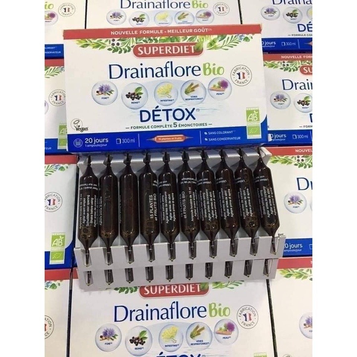 Nước Uống Thải Độc Chuyên Sâu Dạng Ông Superdiet Drainaflore Bio Detox