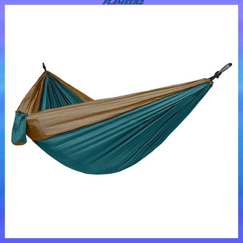 Camping Double Hammock Outdoor Hanging Swing Nylon Chair Bed Green