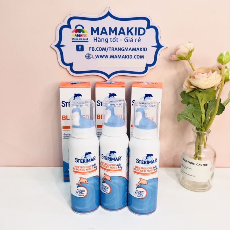 Xịt mũi cá heo cam Sterimar 100ml của Pháp cho bé từ 3 tháng tuổi