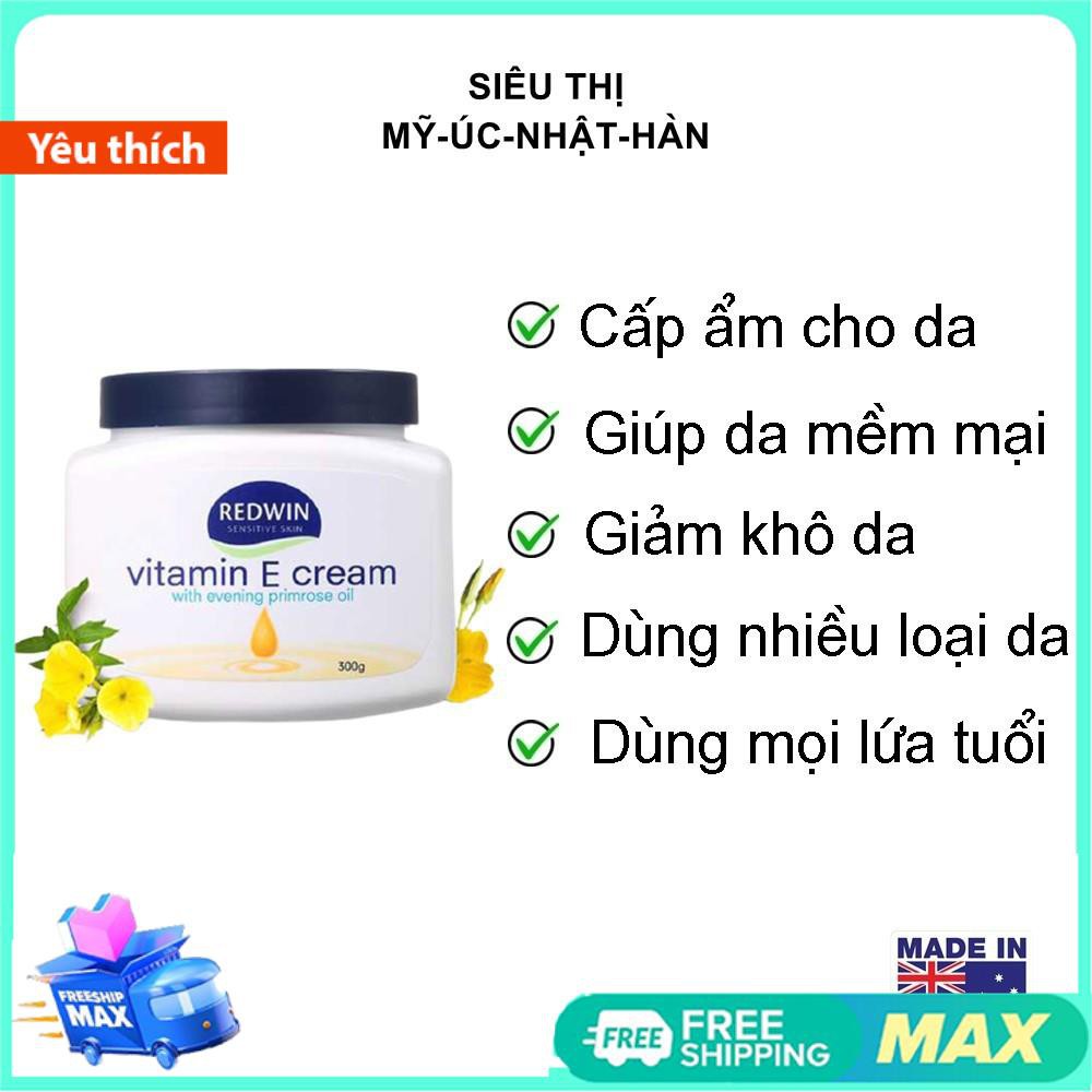Kem dưỡng da vitamin E và tinh dầu hoa anh thảo giúp da mềm mịn, sáng bóng, căng mịn cho mọi lứa tuổi Redwin, Úc | BigBuy360 - bigbuy360.vn