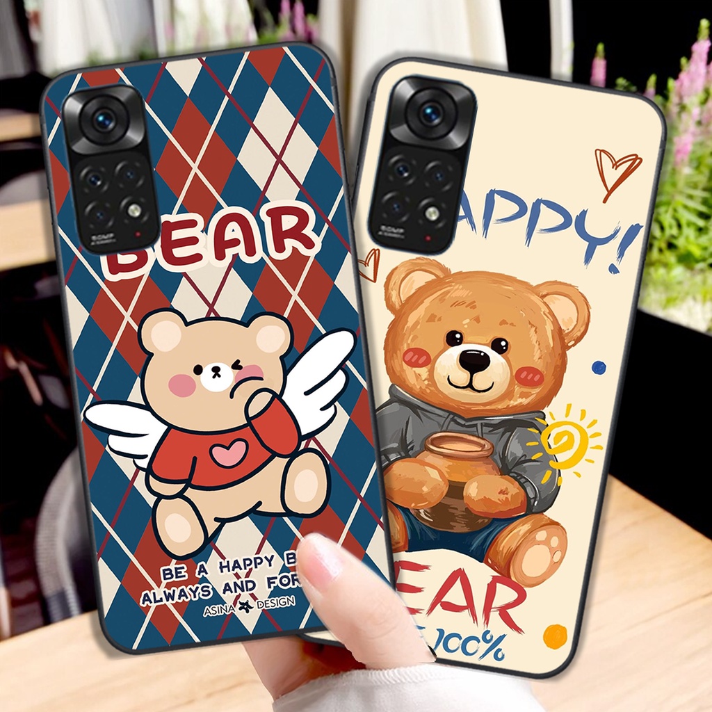 Ốp lưng Xiaomi Redmi Note 11 4G 5G / Note 11S / Note 11 Pro 4G 5G in hình cute, chú gấu tinh nghịch siêu chất siêu rẻ