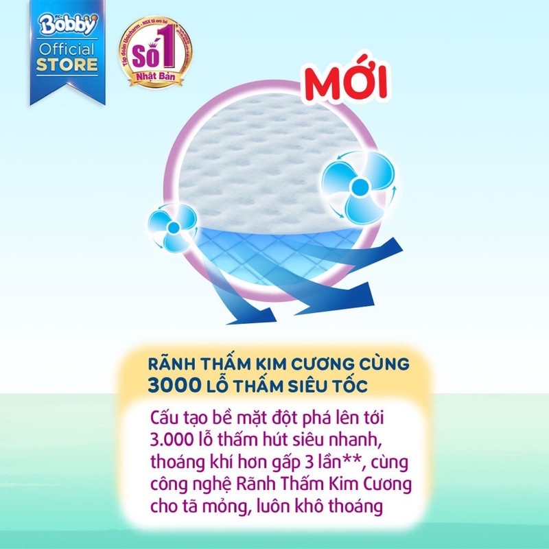 Bỉm tã quần Bobby có chứa gạo non Mega Jumbo M120/L104/XL92/XL84/XXL84