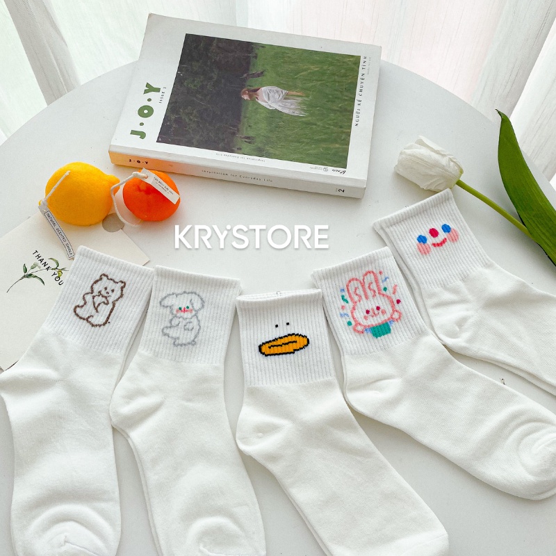 Set tất cao cổ hình cute dễ thương, vớ chất đẹp Krystore ST02