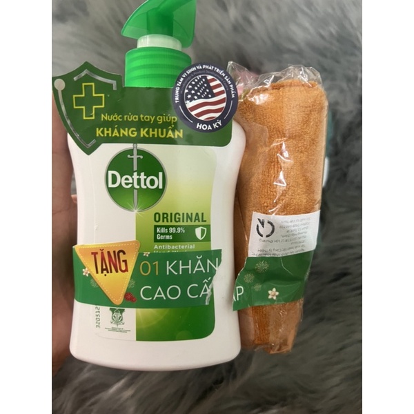 nước rửa tay DETTOL diệt khẩn  không khô da tay chai 250ml