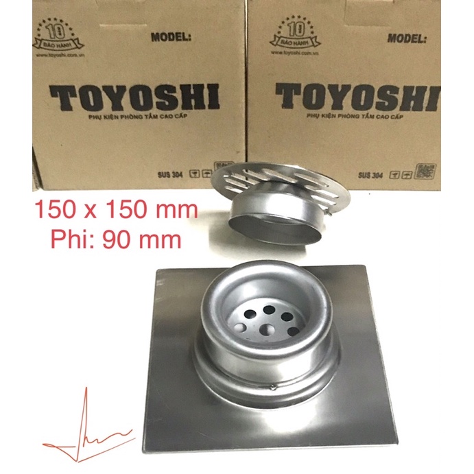 Phểu thu nước sàn cao cấp inox SUS 304 TOYOSHI