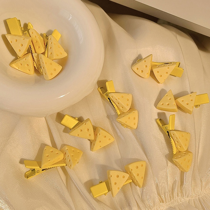 Set 10 Kẹp Tóc Hình Phô Mai Hoạt Hình Dành Cho Nữ