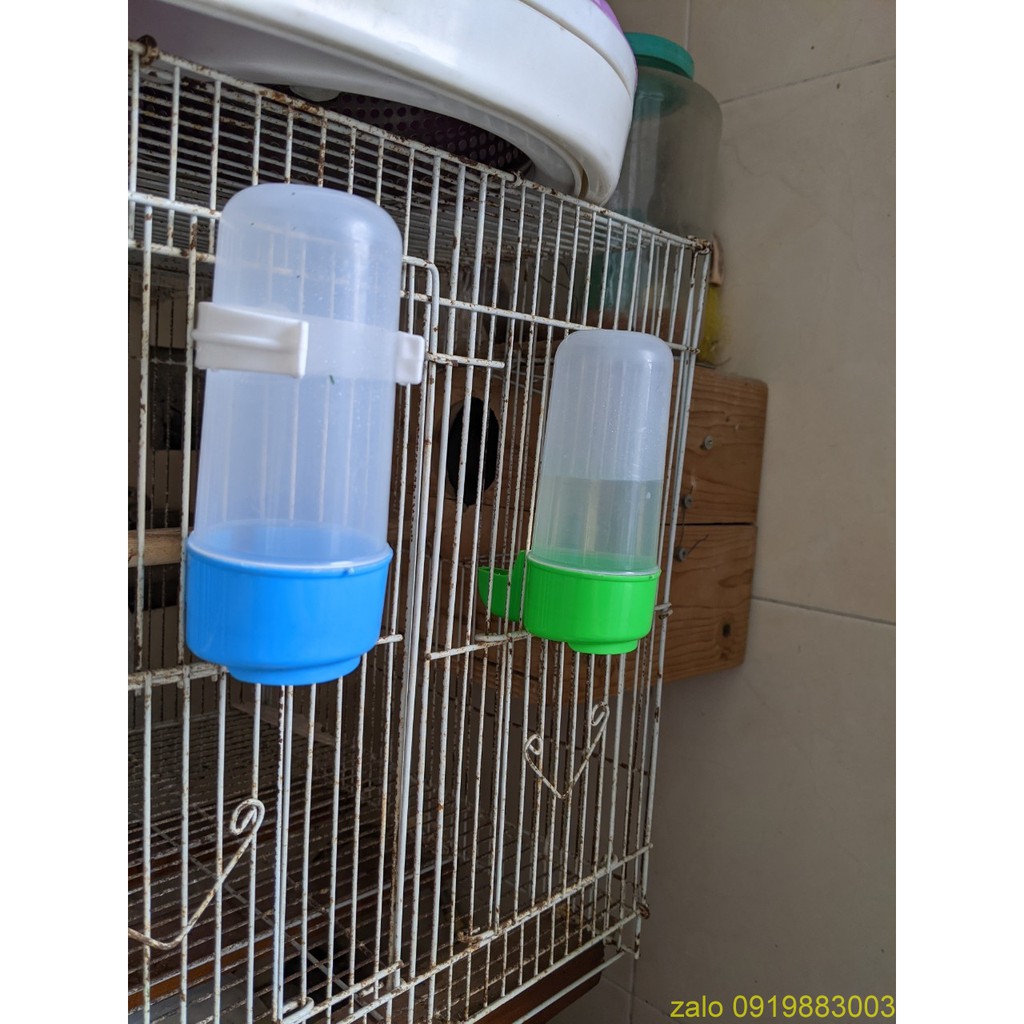 Bình nước cho vẹt yến phụng, vẹt nhỏ lovebird, cóng chim cảnh nhựa mềm - phụ kiện đồ chơi cho vẹt